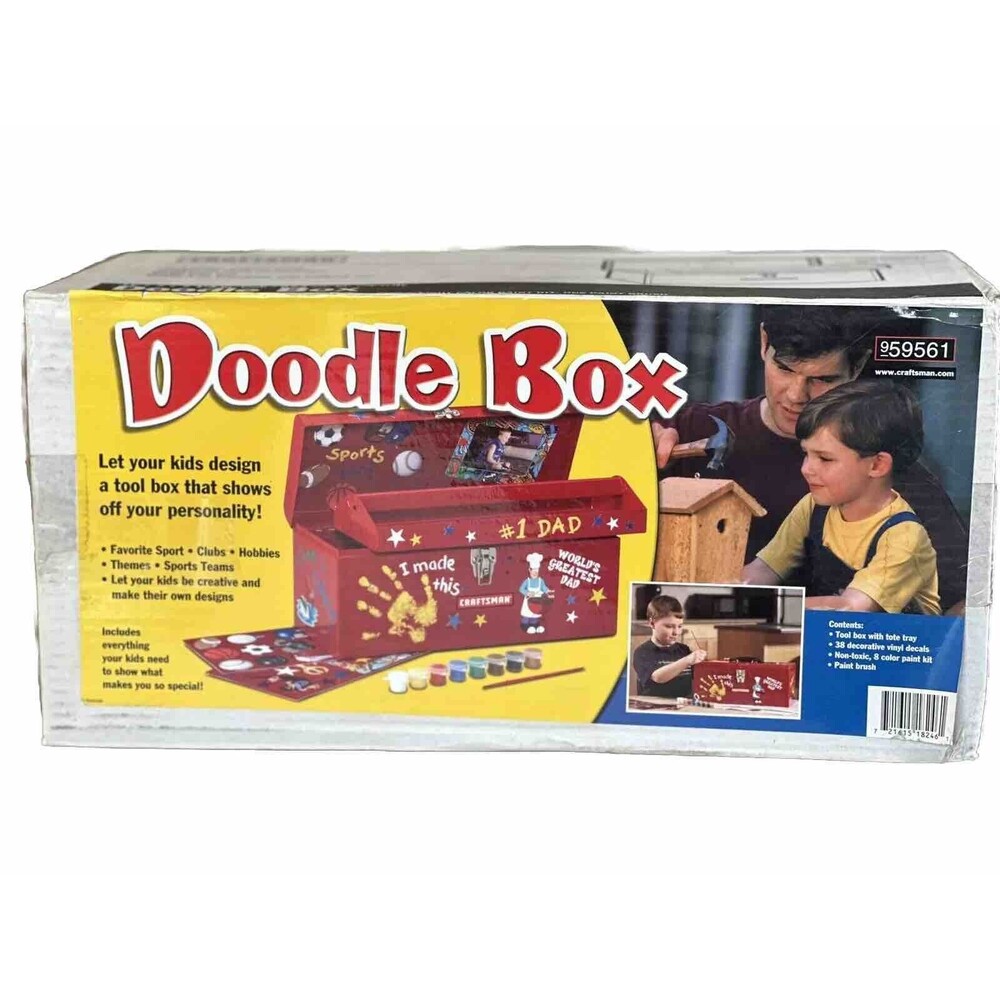 RARE Limited Craftsman Doodle Box Kids Tools Paint In Sears USA
